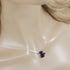 Black Dark cat necklace, lab-created opal, sterling silver chain
