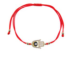 Hamsa Hand Evil Eye Bracelet Charm Red String Corded Bangle Amulet Hand of Fatima - Martinuzzi Accessories