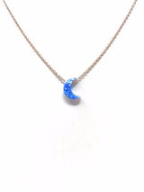Blue moon necklace rose gold plated chain