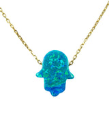 blue hamsa necklace - martinuzzi accessories