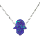 purple hamsa necklace