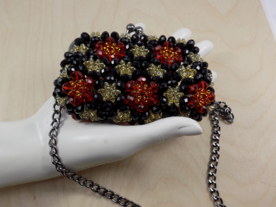 Beaded Small Black Purse. For Cocktail Evening Party – Martinuzzi  Accessories