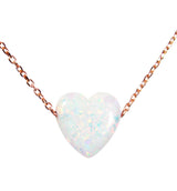 white opal heart necklace - martinuzzi accessories