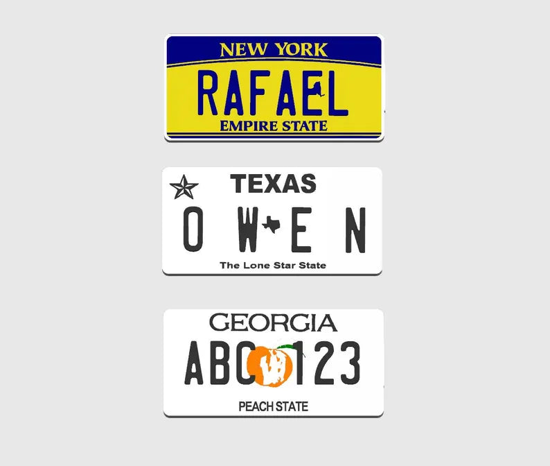 Custom State Mini License Plates – Personalized Tags for Bikes, Scooters & Gifts