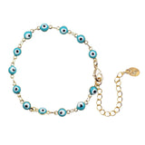 Evil Eye Turquoise Bracelet Gold Plated Lucky Anklet