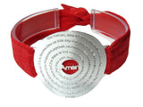 Our Father Bracelet. Lord's Prayer Engraved Silver Plated Medal Elastic Band Adjustable Bracelet.