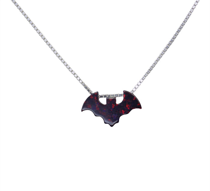 Get the Sterling Silver 18-Inch Hanging Bat Necklace Today! - Cast a Stone
