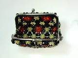 Purse for cocktail party. Beaded Black Purse Small Cocktail Glamorous High Style Women Flower Clutches Evening Bags Handbags Wedding Clutch Purse Beaded purses evening bag. - Martinuzzi Accessories