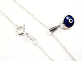 Evil Eye Necklace Sterling Silver Turkish Greek Protective Amulet Jewelry Gift For Her - Martinuzzi Accessories