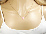 pink opal hamsa hand necklace rose gold - martinuzzi accessories