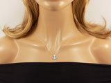 blue opal anchor pendant necklace