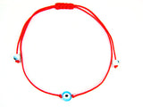 Evil eye bracelet Light Blue eye Adjustable Red string Cord.