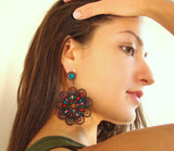 Multicolor Flower Earrings for women- Martinuzzi Accessories
