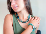 Beaded Necklace Crystals Ambar Color Faceted - Martinuzzi Accessories