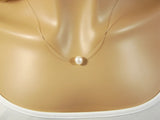Pearl pendant Necklace. Floating Illusion pearl necklace
