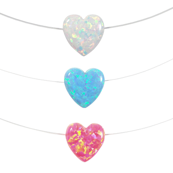 opal heart necklaces - Martinuzzi Accessories