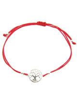 Tree of Life Bracelet Sterling Silver Charm Red String Amulet Yoga - Martinuzzi Accessories