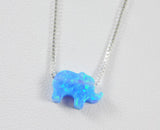 blue charm elephant necklace silver - Martinuzzi Accessories