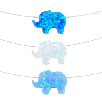 opal elephant necklaces - Martinuzzi Accessories