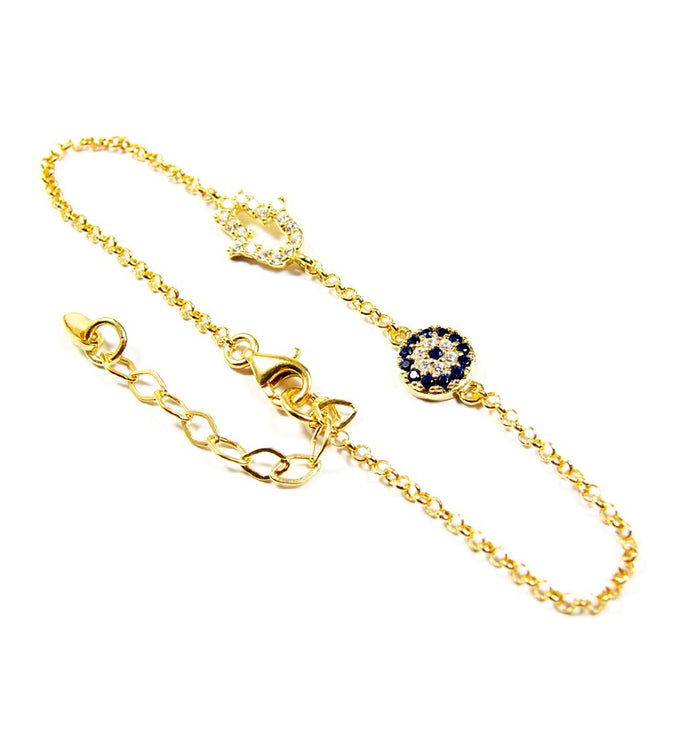 Jewish Jewelry-Judaica-Turquoise Hamsa Bracelet