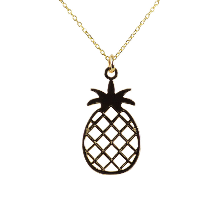 Pineapple Necklace Gold Plated Pendant Charm Gold Filled Chain