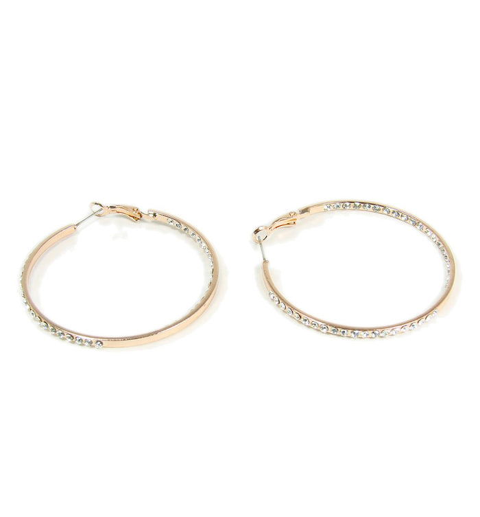 Hoop Earrings Rhinestone Crystal Pavé Fashion Jewelry