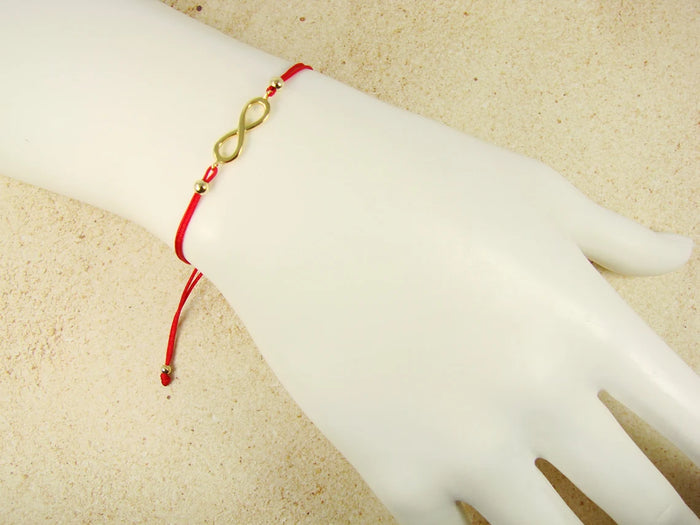 Infinity Symbol Bracelet Red String Sterling Charm. – Martinuzzi Accessories