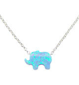 Light blue opal elephant necklace - Martinuzzi accessories