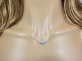 Bead Necklace Dot Pendant 925 Sterling Silver Box Chain