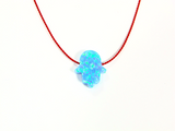 Opal Hamsa Hand necklace Red String