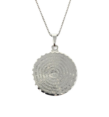  Our Father Prayer Necklace – Silver Plated Lord's Prayer Pendant - Martinuzzi Accessories