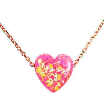 pink heart necklace - martinuzzi accessories