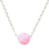 Pink opal ball necklace sterling silver - Martinuzzi accessories 