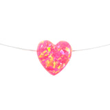 pink opal heart necklace - Martinuzzi Accessories