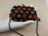 Beaded Small Black Purse. For Cocktail Evening Party