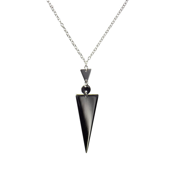 Arrow Lariat Y Pendant Necklace Sterling Silver Triangle Spike 