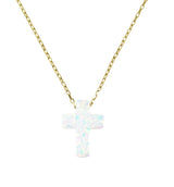 Opal Cross Necklace - Martinuzzi Accessories