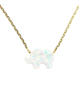 White opal elephant necklace - Martinuzzi Accessories