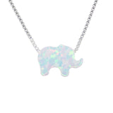 white opal elephant necklace - Martinuzzi Accessories
