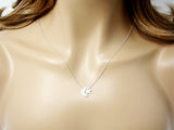 Moon Star Opal Necklace 925 Sterling Siver Chain Dainty Pendant