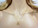 Wishbone Pendant Necklace Silver, Wishbone Good Luck Charm 